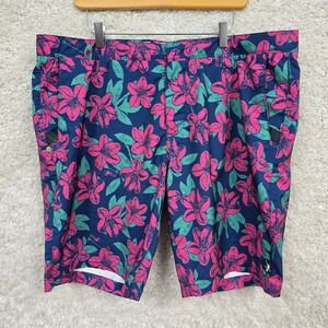 William Murray Swim‎ Shorts Mens 40 Navy Pink Floral Golf Trunks